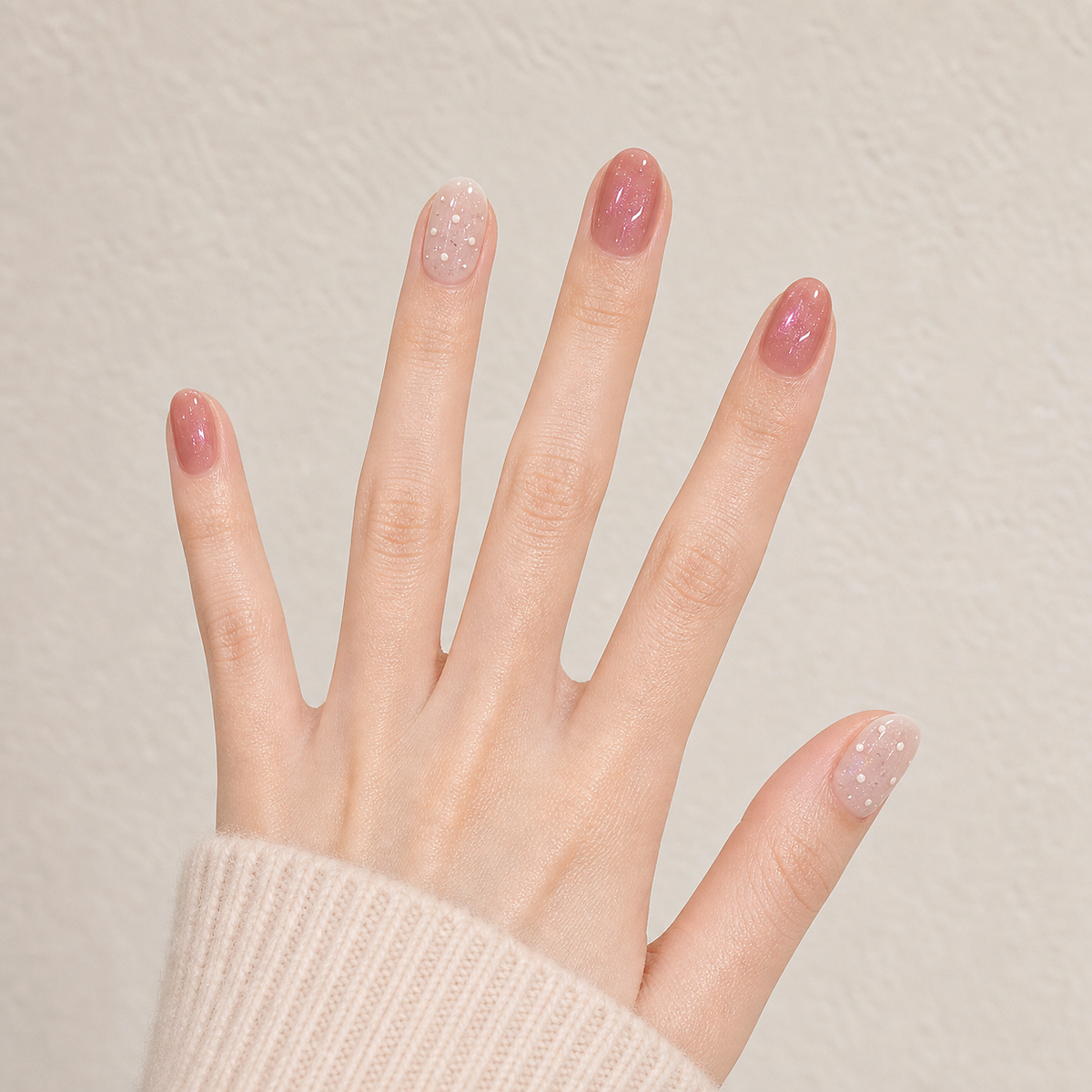 Pink Cat-Eye Toast temporary spread pose review image