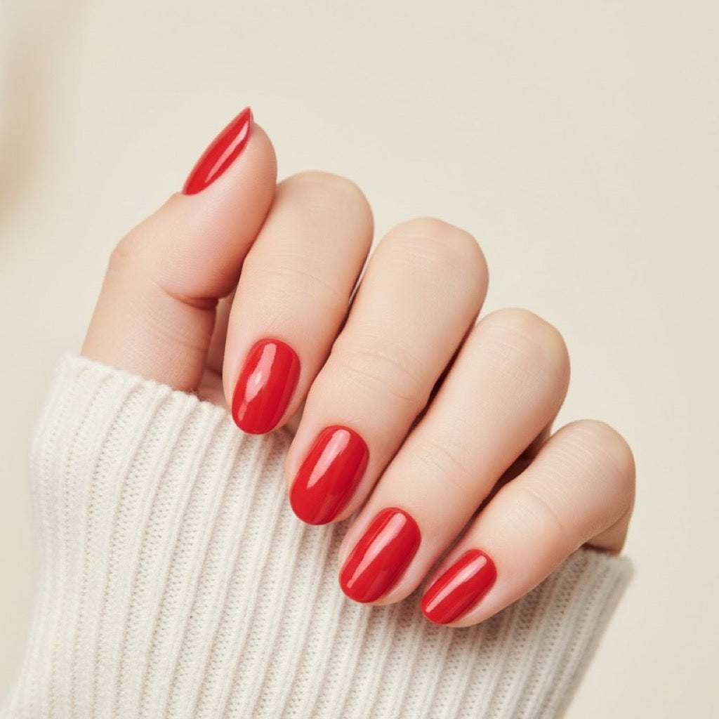 Cherry Bomb Press-On Nails NAILINK EVERYDAY press-on nails, worn fist view