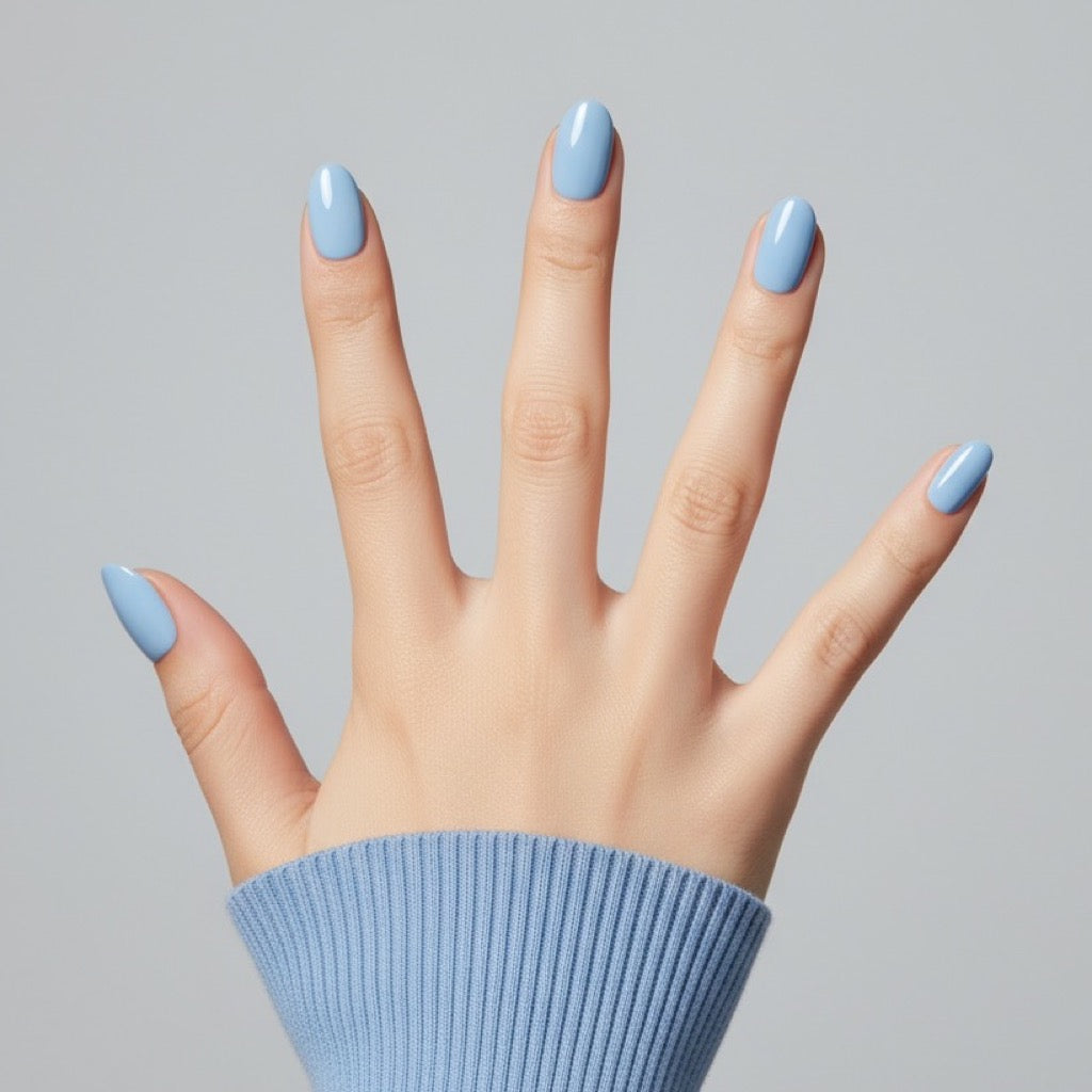 Bluebell Press-On Nails NAILINK EVERYDAY press-on nails, five-finger view, 24 nails in 12 sizes