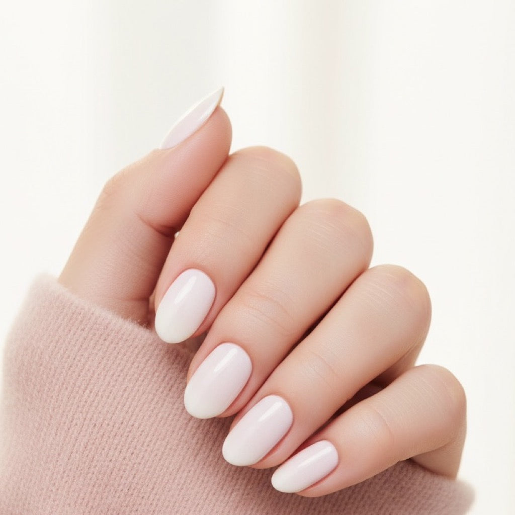 Cashmere Press-On Nails NAILINK EVERYDAY press-on nails, worn fist view