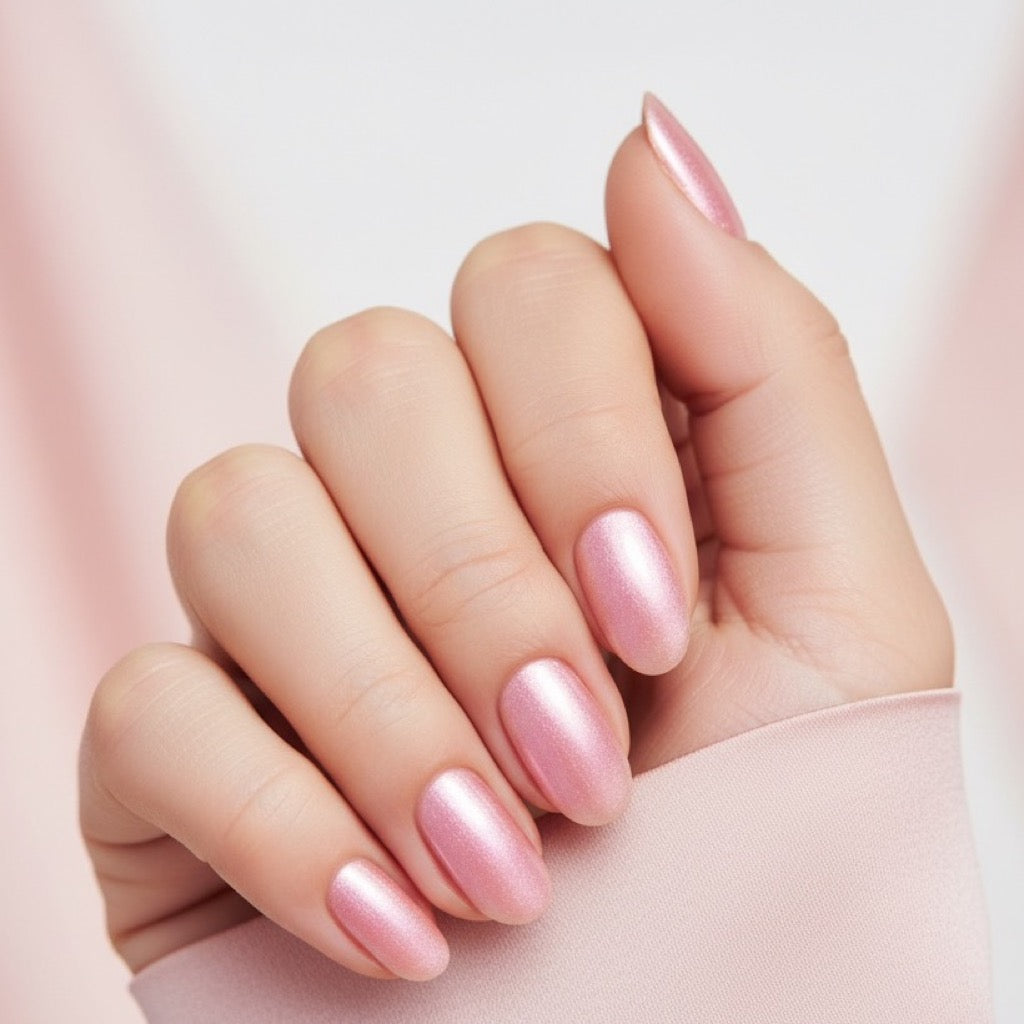 Glazed Petal Press-On Nails NAILINK EVERYDAY press-on nails, worn fist view