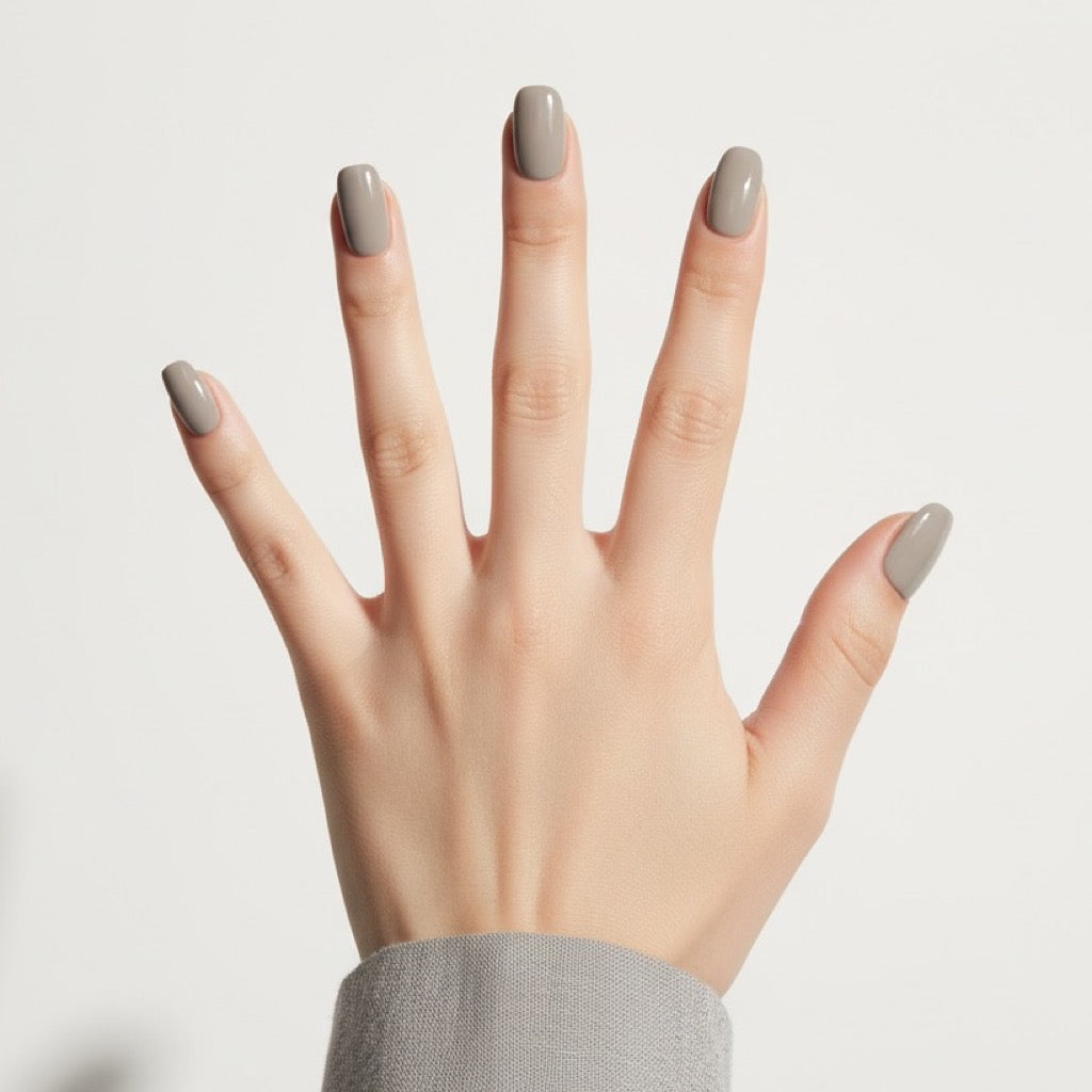 Studio Greige Press-On Nails NAILINK EVERYDAY press-on nails, five-finger view, 24 nails in 12 sizes