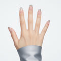 Metallic French Press-On Nails NAILINK EVERYDAY press-on nails, five-finger view, 24 nails in 12 sizes